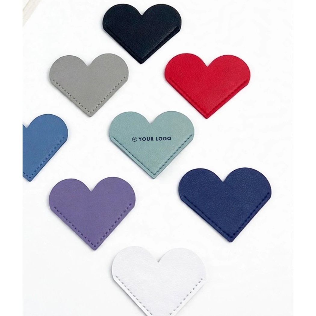 Leather Heart Corner Bookmark