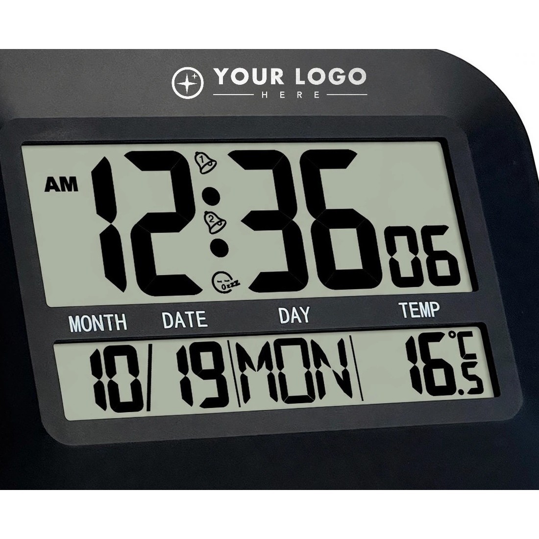 Digital Alarm Clock With Temperature Display