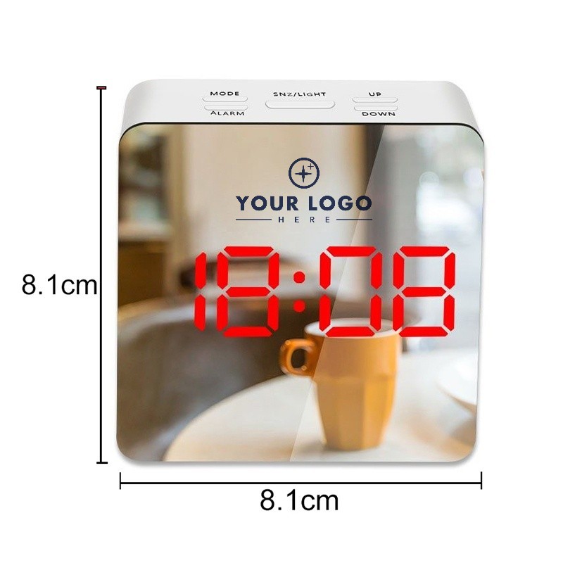 Palm-Size Mirror LED Digital Clock