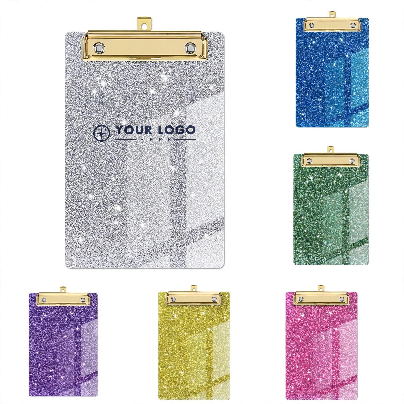 Glitter Acrylic A6 Mini Clipboard