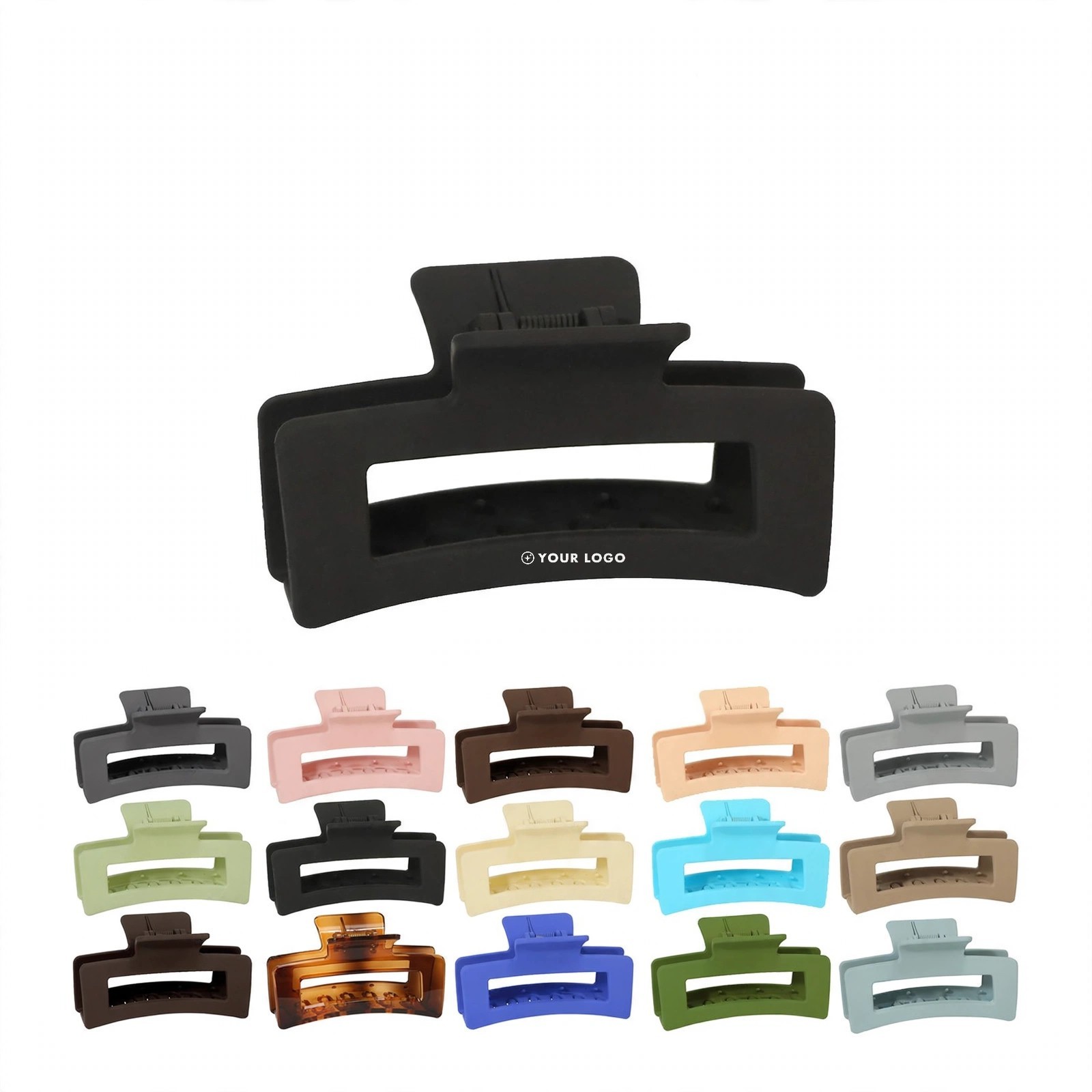 Large Square Plastic Hair Claw Clip