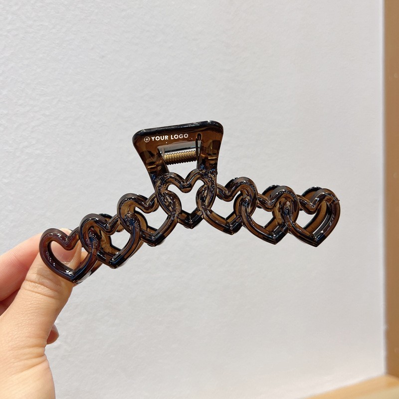Heart-Shaped Hair Claw Clip