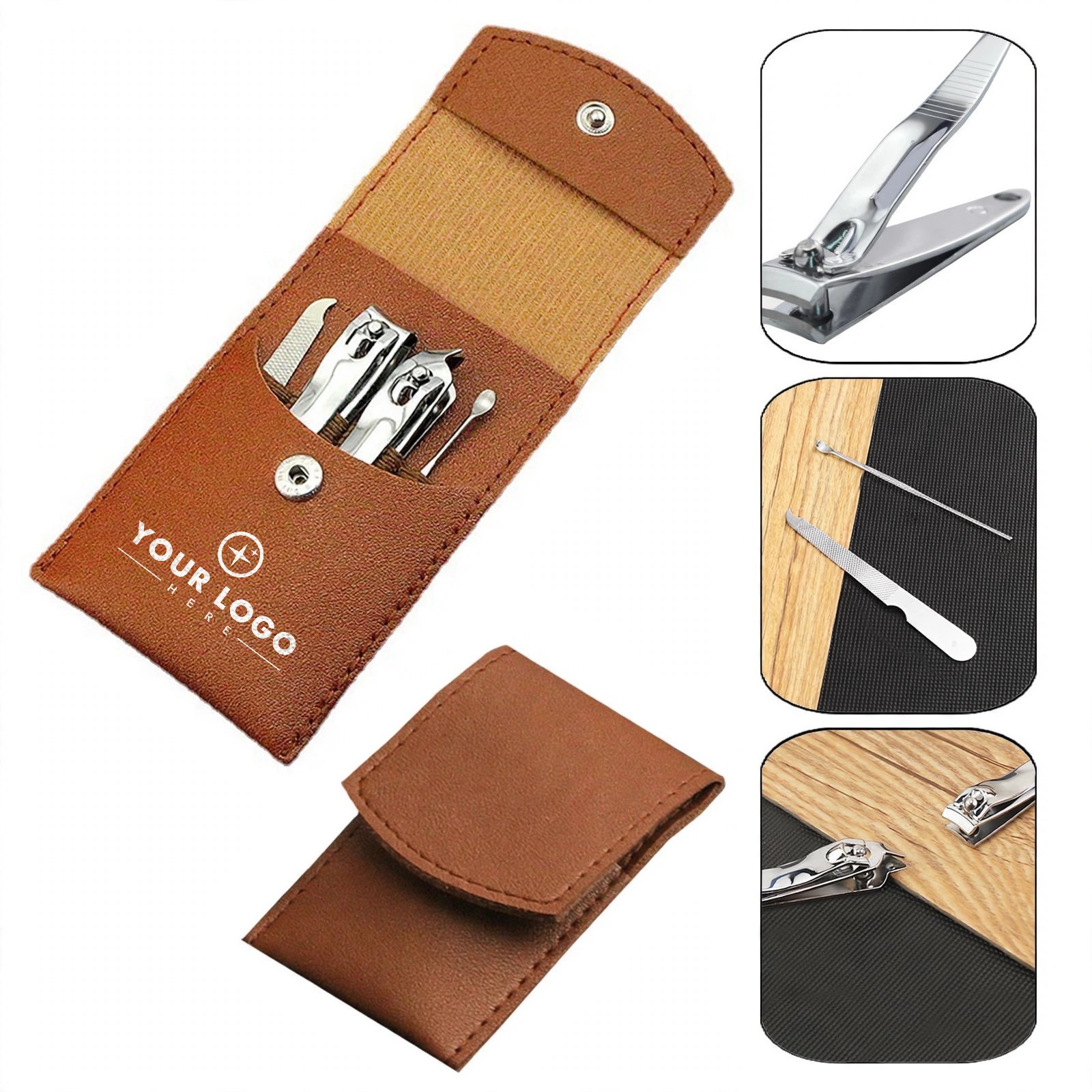 Compact Nail Clipper Kit With Travel Case