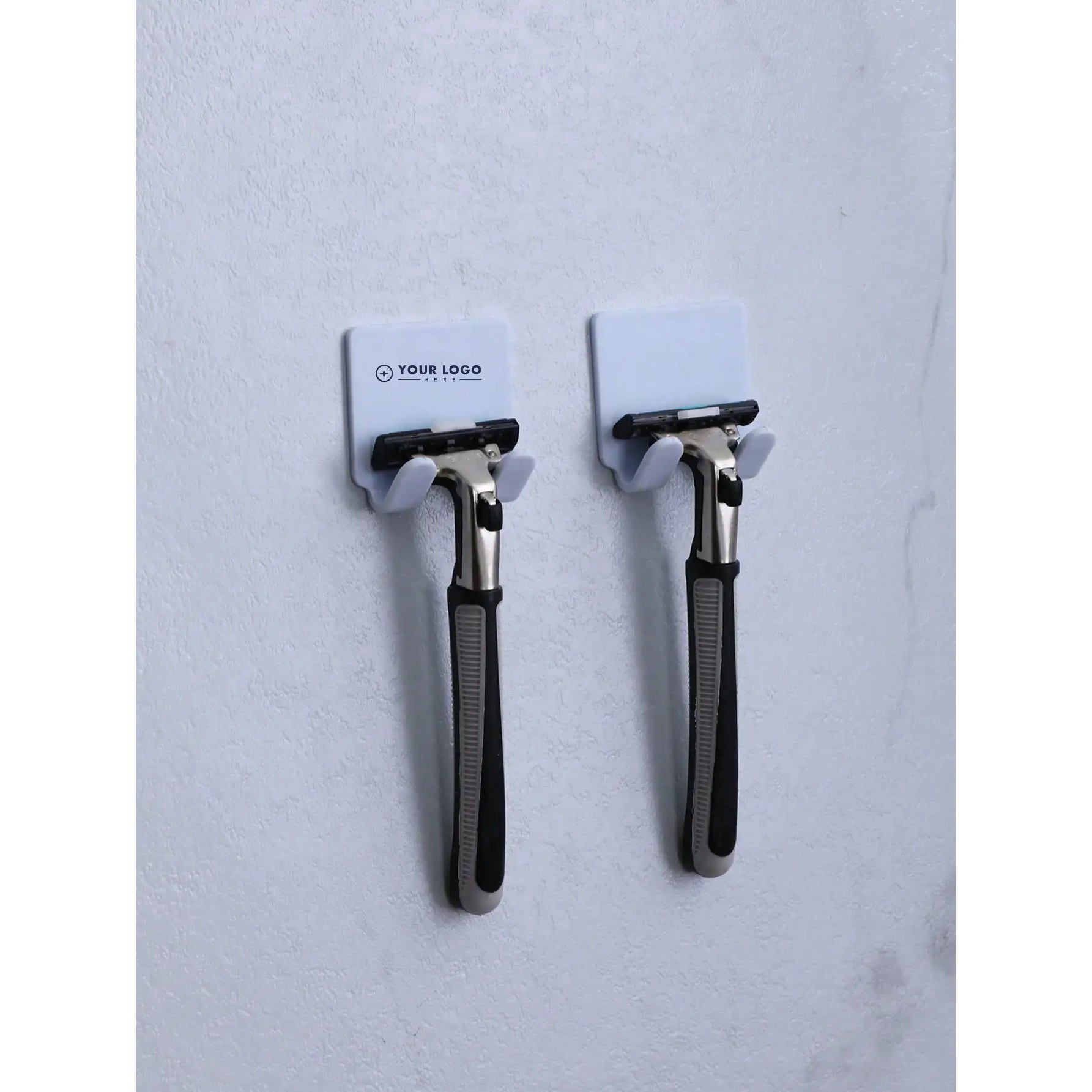 No-Drill Wall-Mount Razor Holder