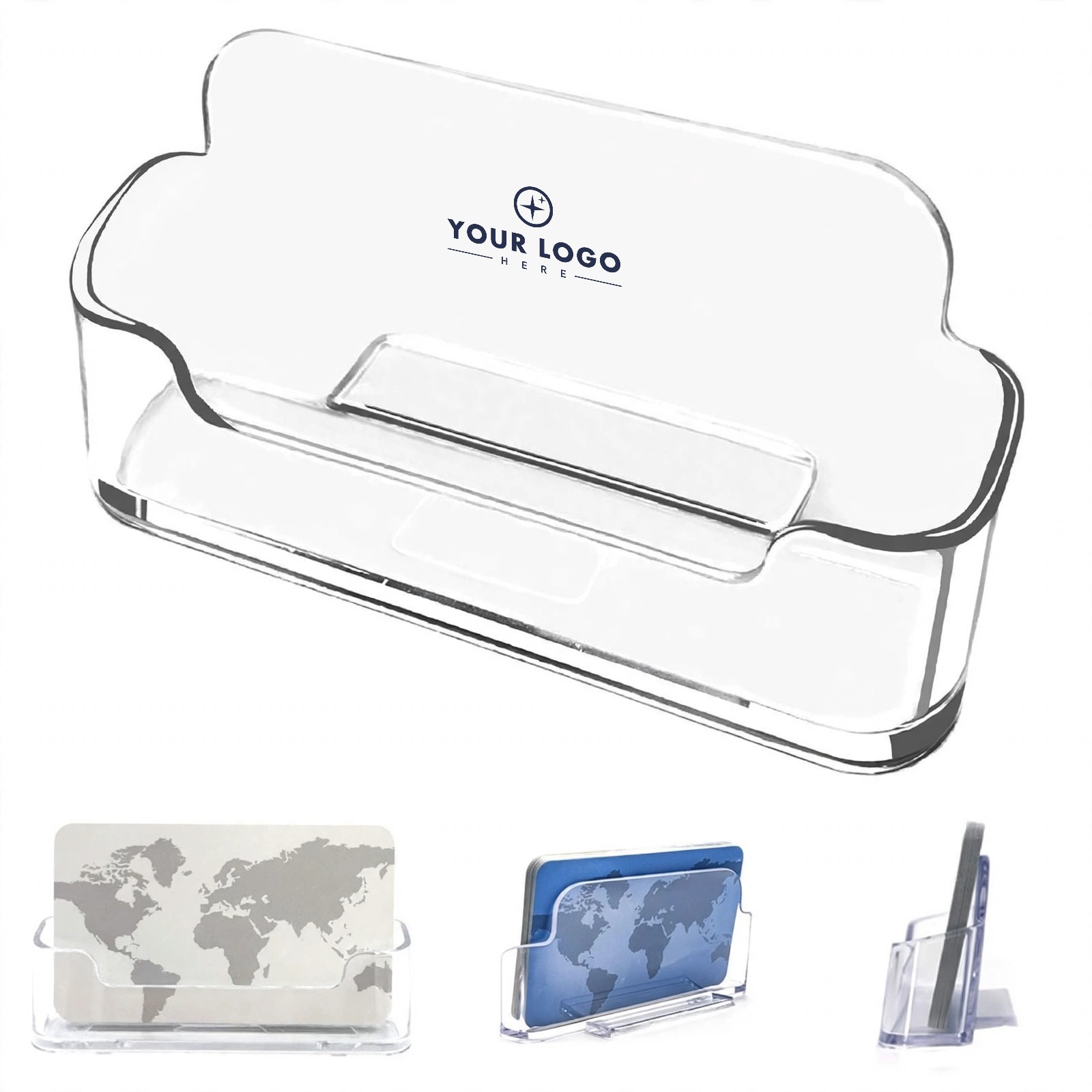 Acrylic One-Tier Business Card Holder