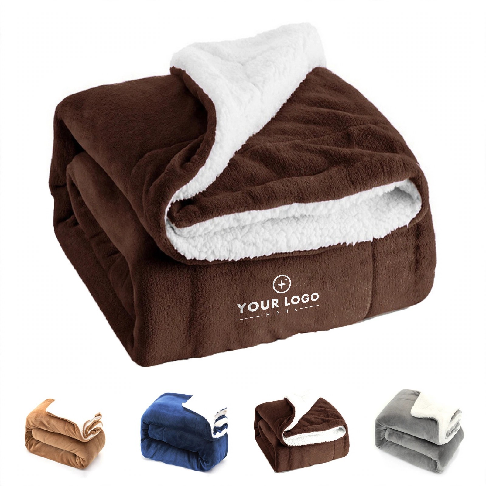 Thick Double-Layer Flannel and Lamb Velvet Blanket