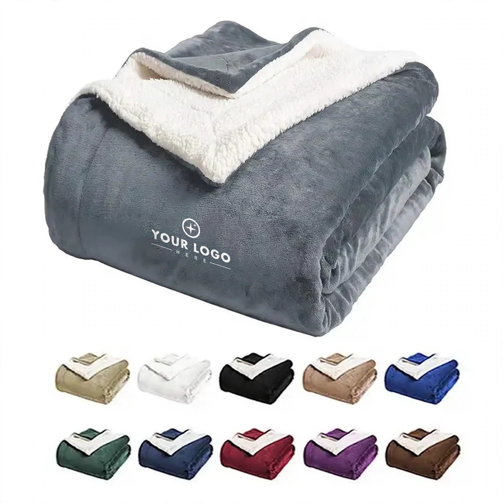 Thick Double-Layer Taft Velvet Throw Blanket