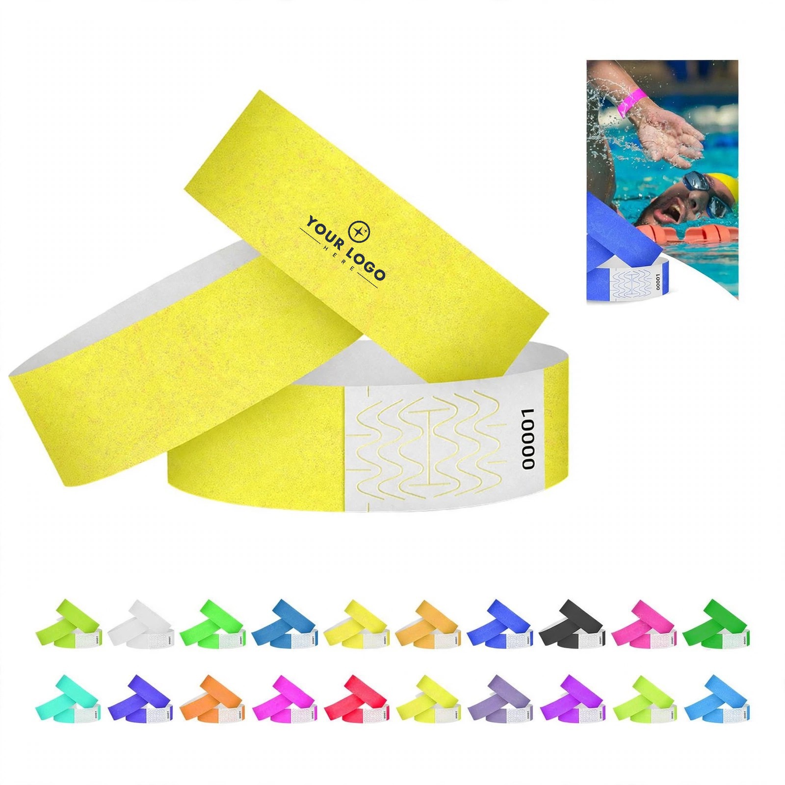 1" Paper-Like Adhesive Event Wristband
