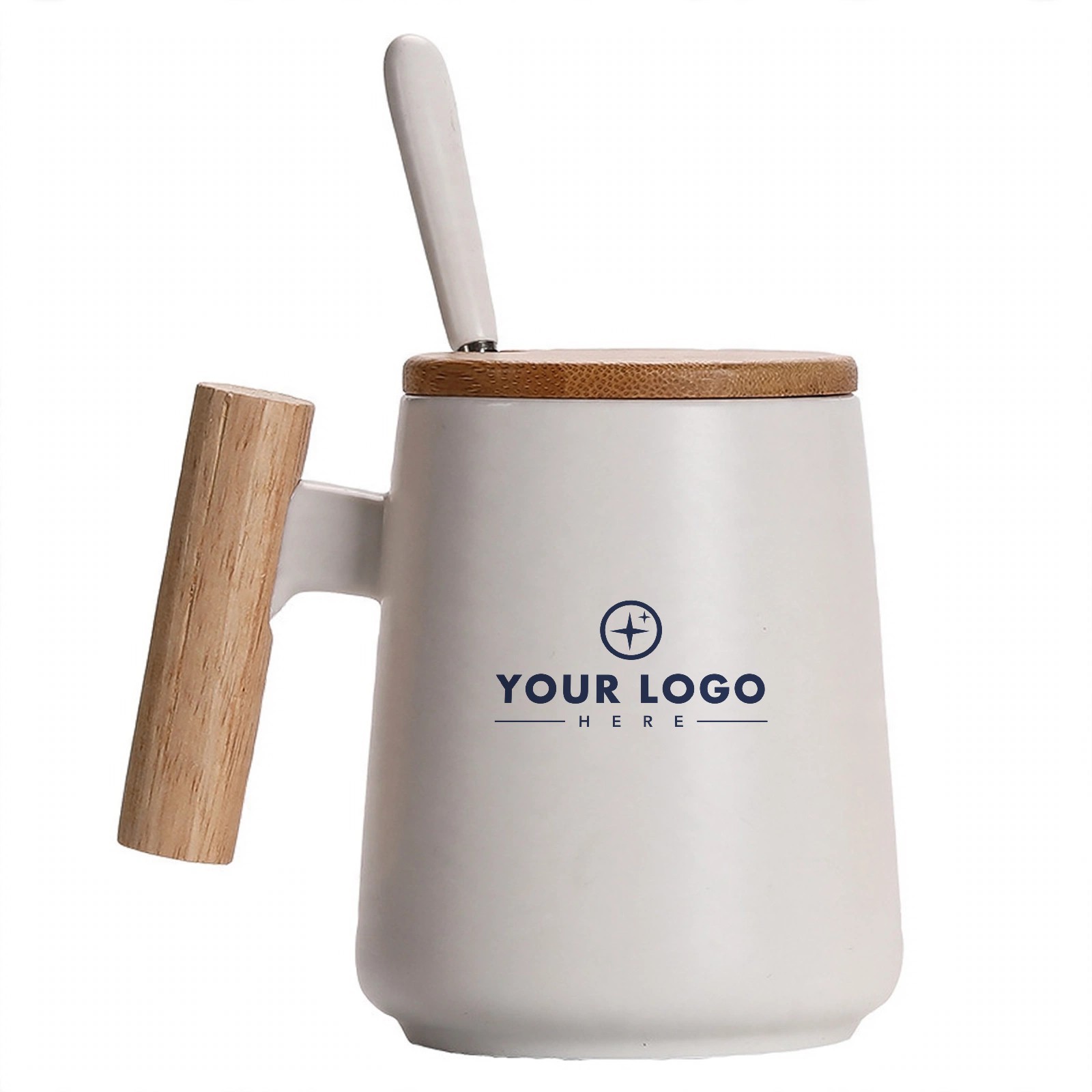 11 Oz. Ceramic Mug With Removable Lid