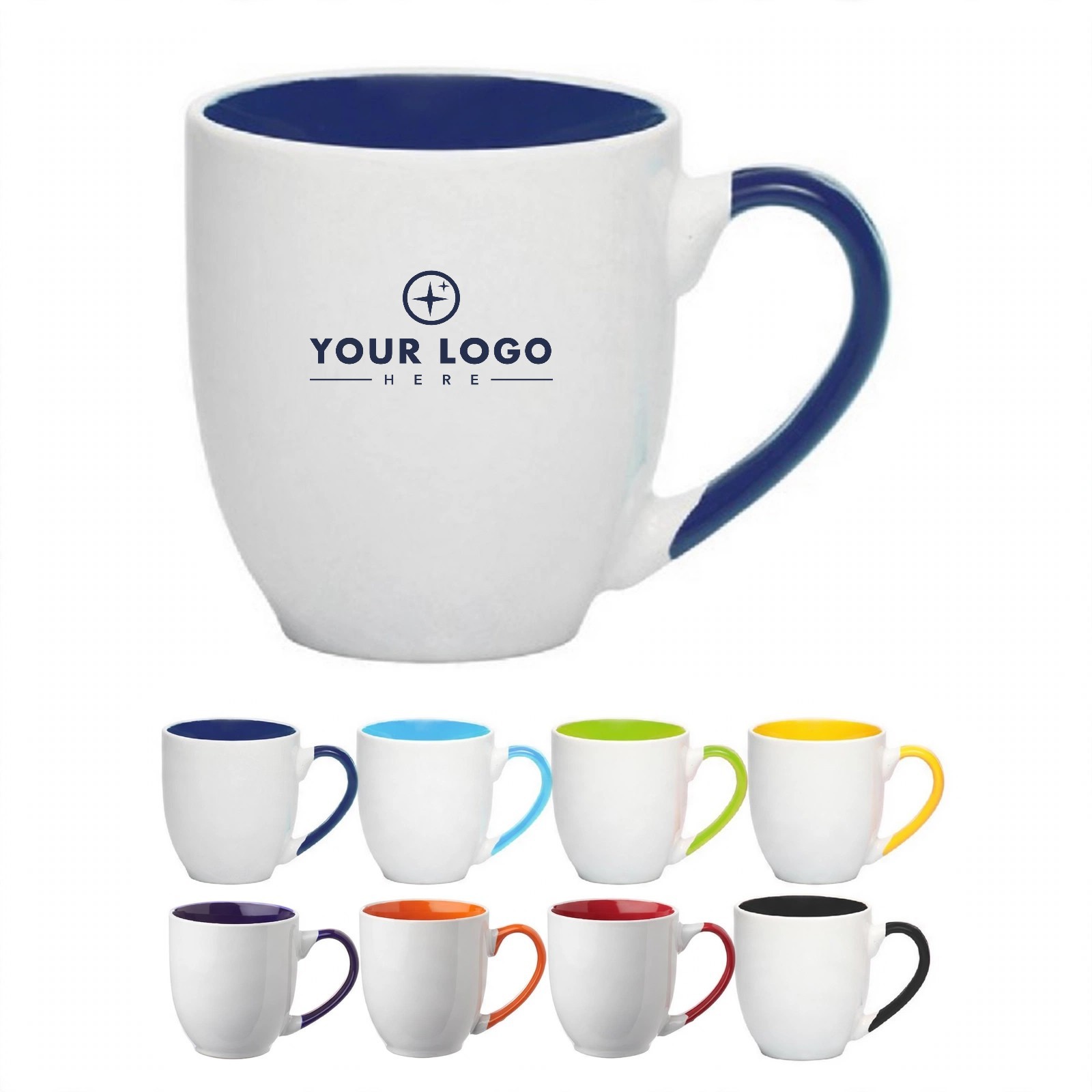 12 Oz. Two-Tone Ceramic Latte Mug