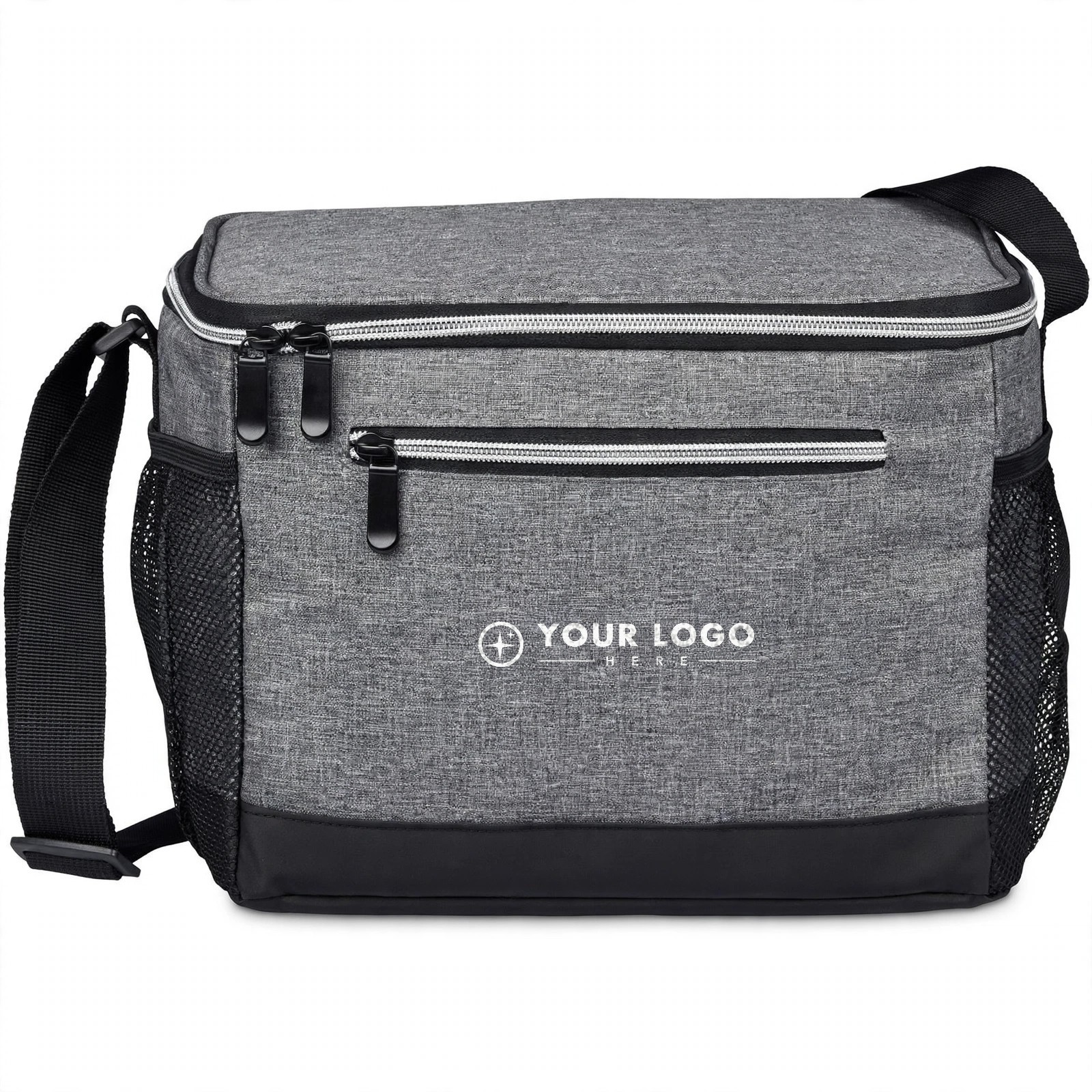 12-Can Insulated Cooler Bag With Mesh Pockets