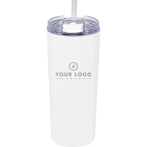 20 Oz. Stainless Steel Tumbler With Pop-Up Straw Lid - Green