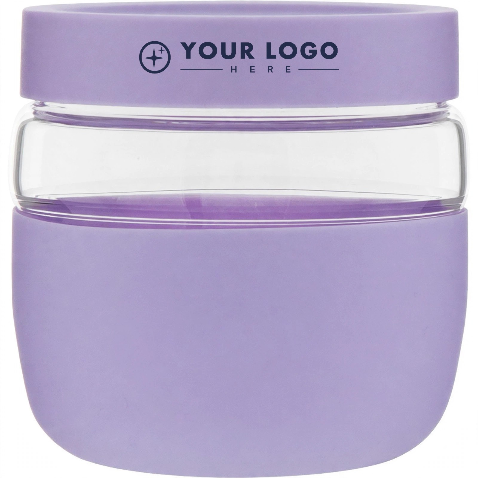 22 Oz. Borosilicate Glass Food Container With Sleeve