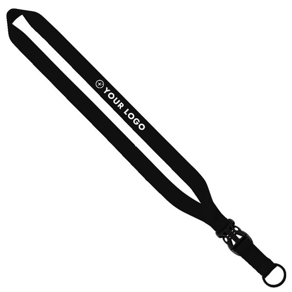 3/4" Polyester Lanyard With Slide-Release Buckle