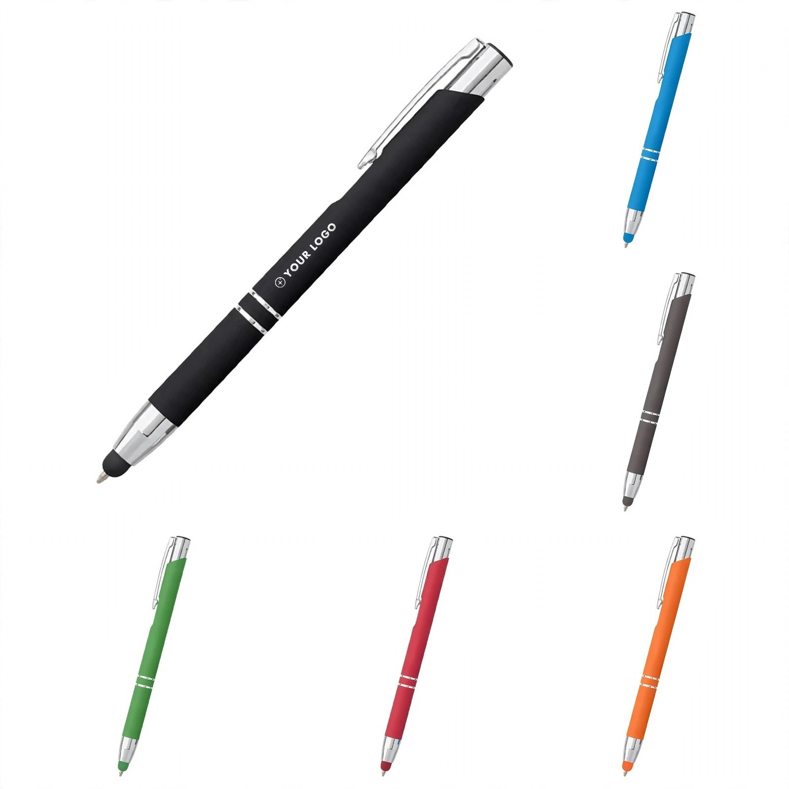 5.5" Ballpoint Stylus Pen With Large Imprint Area