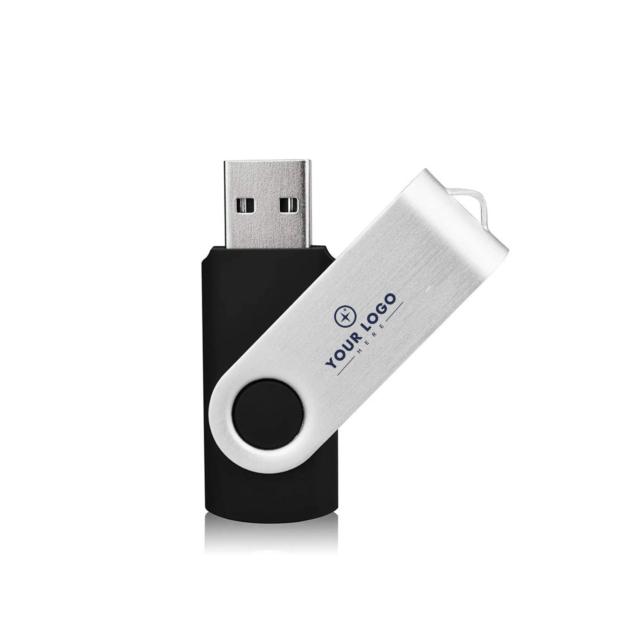 8GB Swivel USB Flash Drive, 2.32" x 0.75"