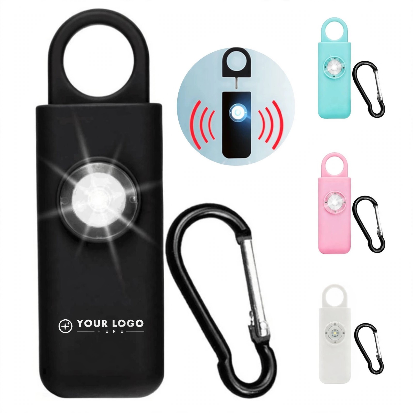 Personal Safety Alarm Keychain With LED Lights