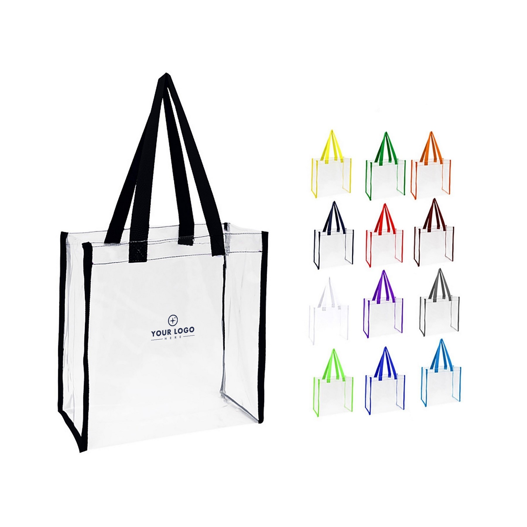 Clear PVC Stadium Tote Bag