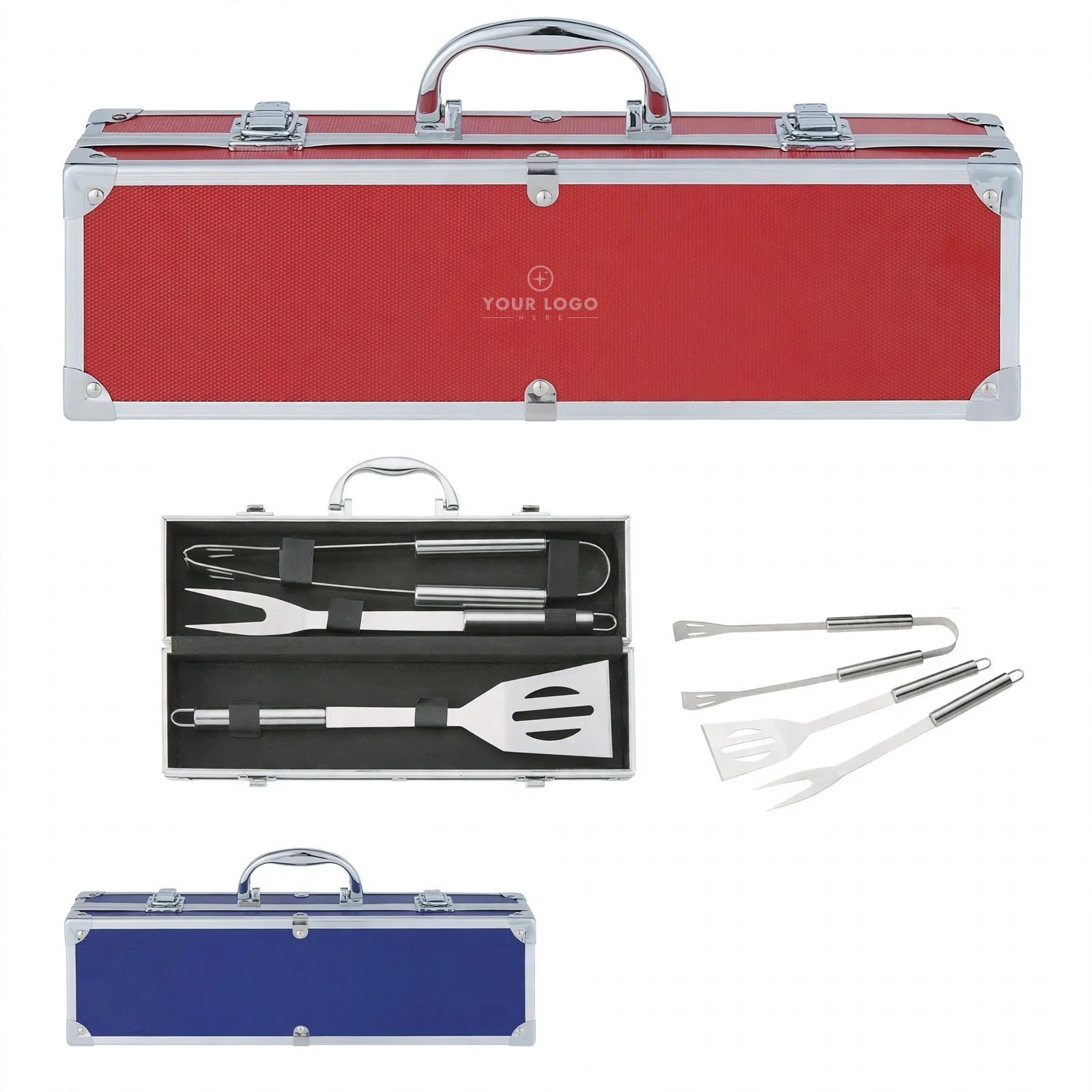BBQ Tool Set in Aluminum Carry Case