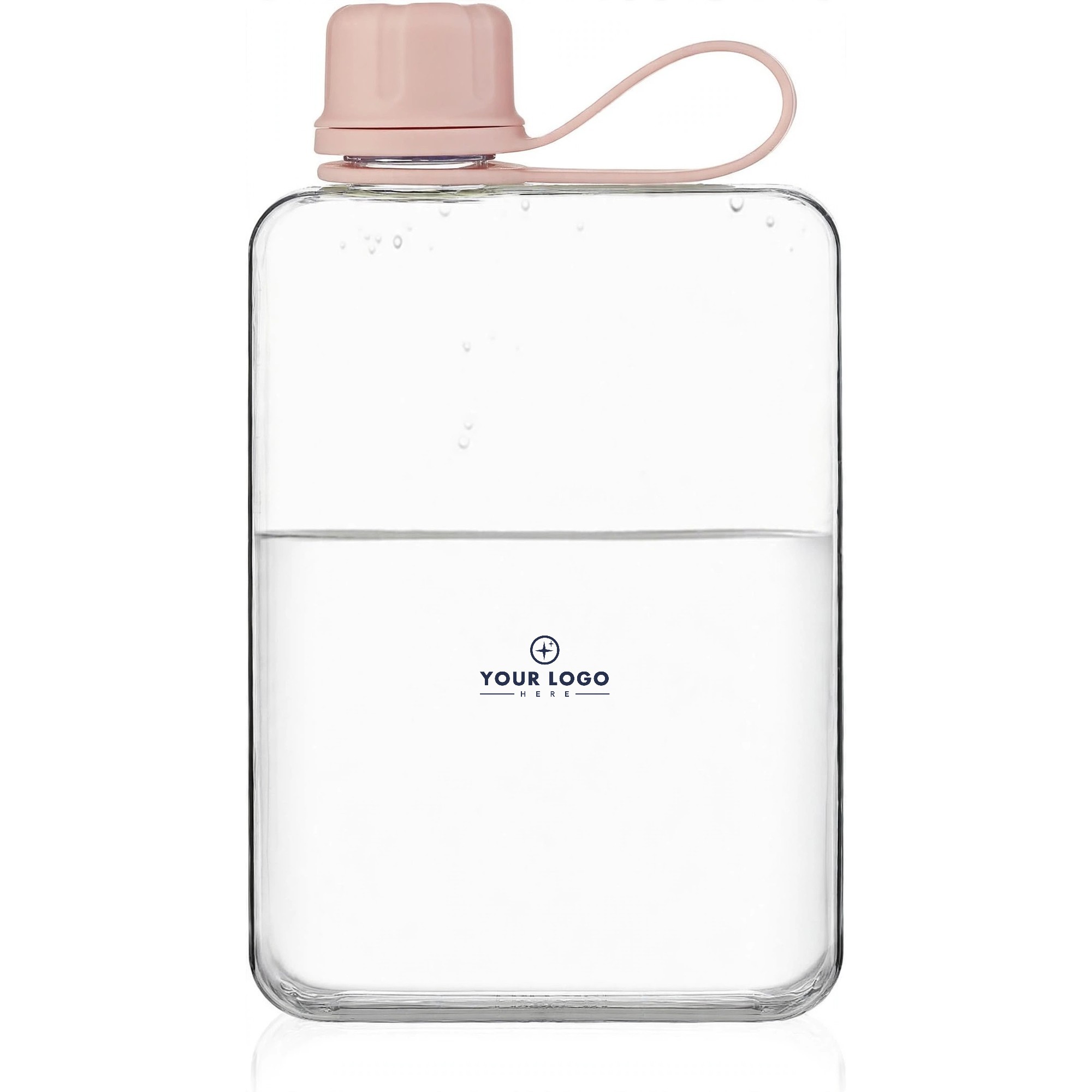 14 Oz. BPA-Free Slim Flat Water Bottle - Purple