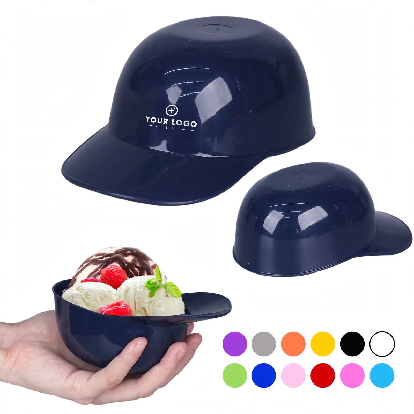 8 Oz. Mini Baseball Helmet Ice Cream Bowl