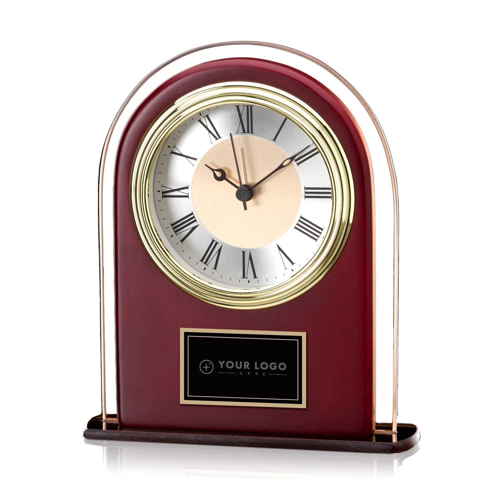 Rosewood Piano-Finish Desk Clock