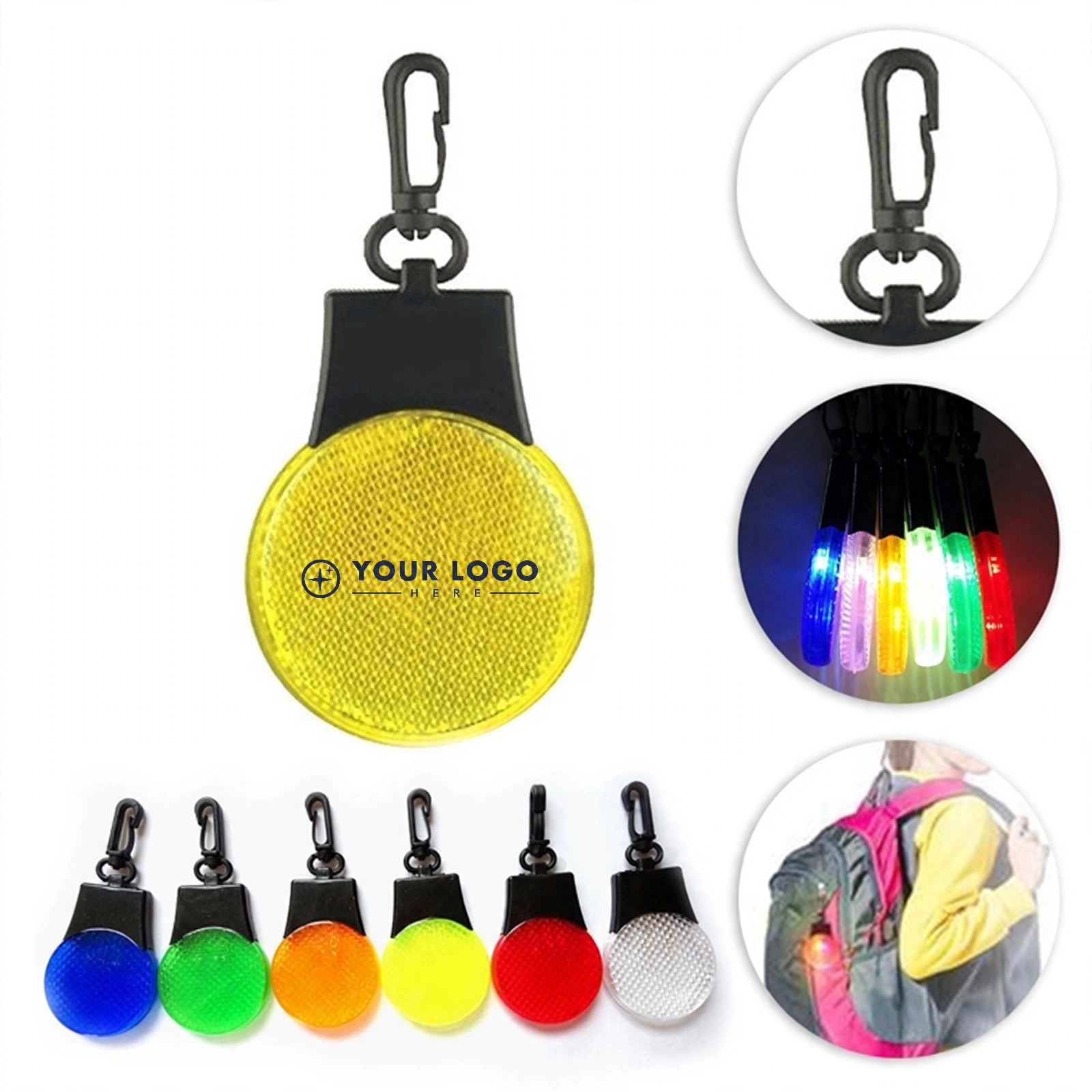Clip-On LED Safety Reflector Light