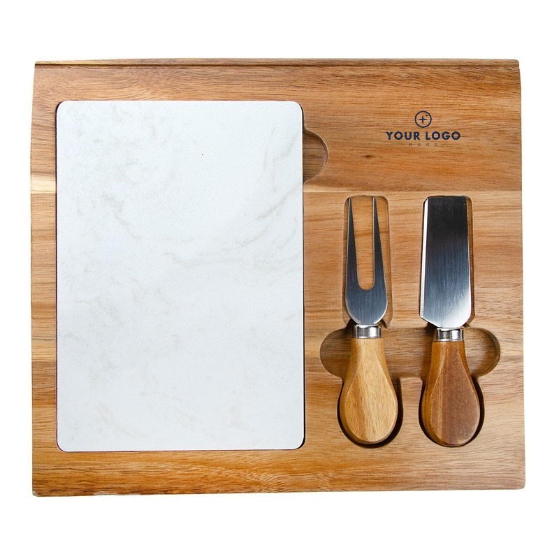 4-Piece Acacia Wood Cheese Board Set