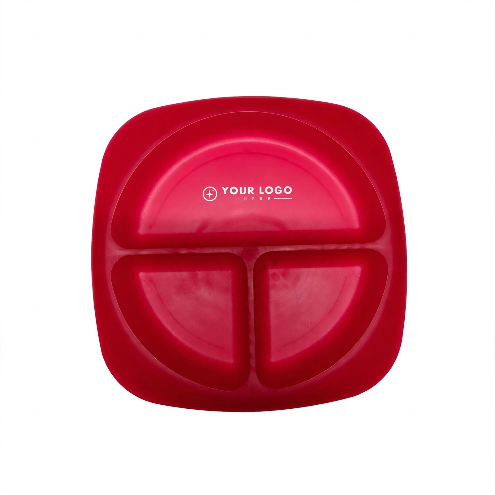 3-Compartment Plastic Portion Control Plate