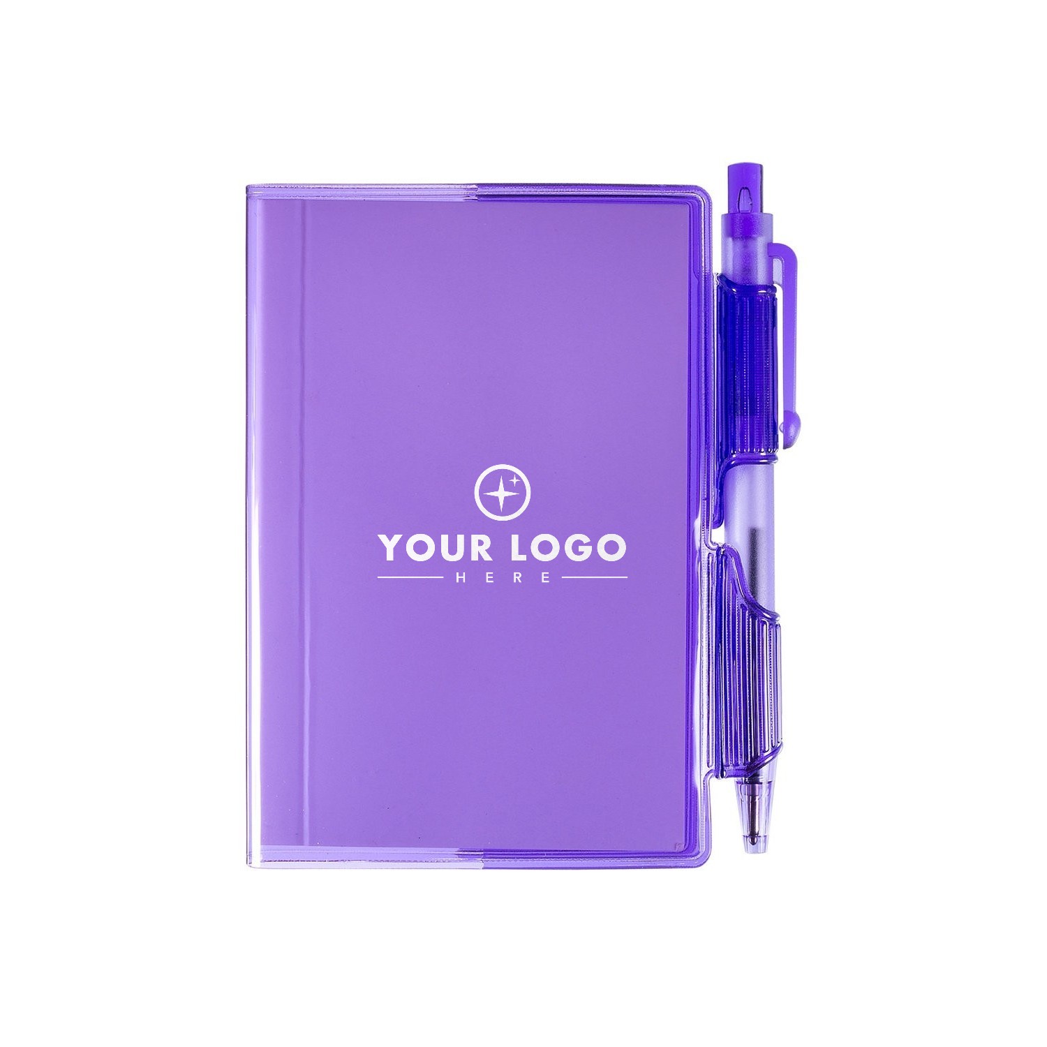 Clear PVC Cover Jotter With Click Pen