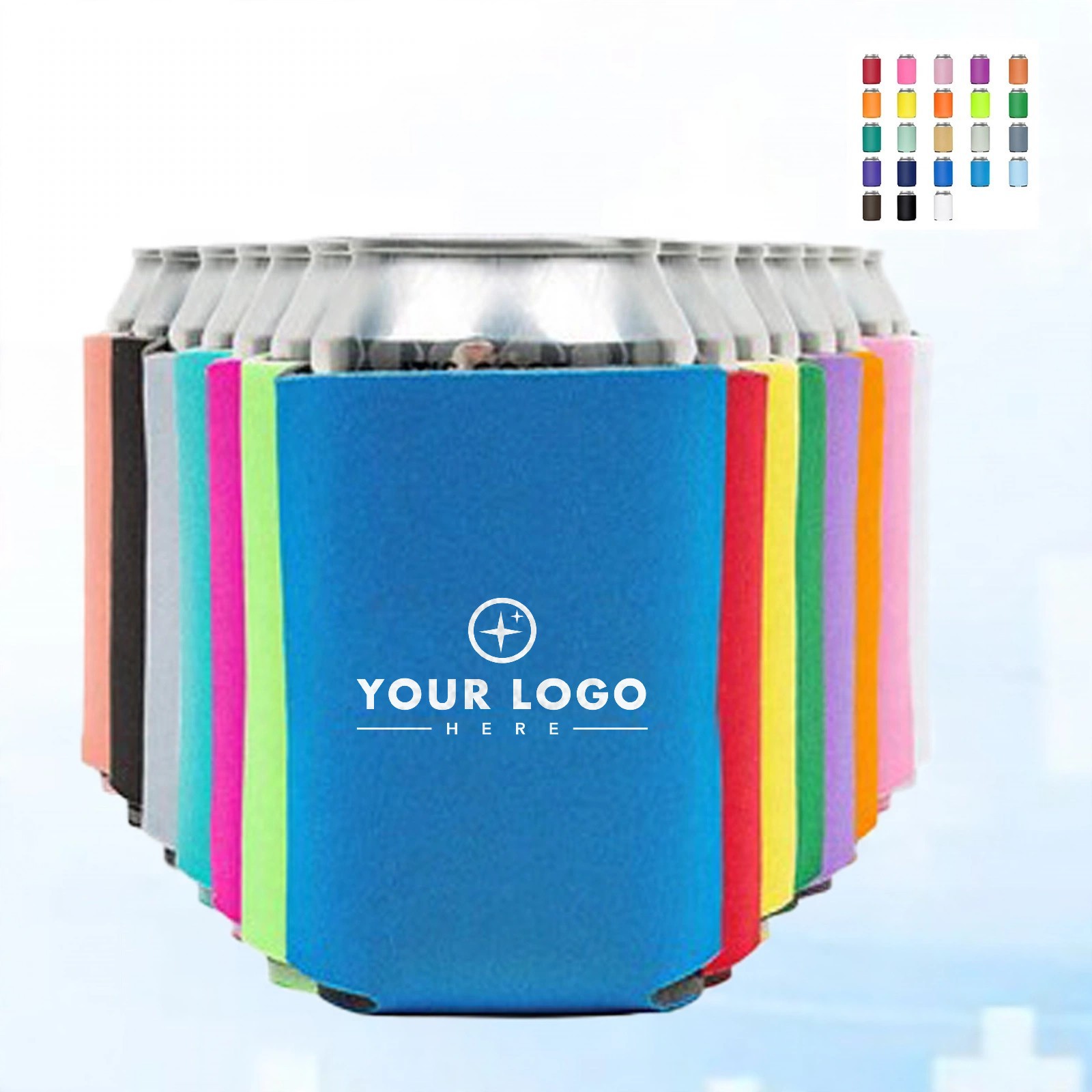 Collapsible Neoprene Can Cooler for 12-16 Oz. Cans