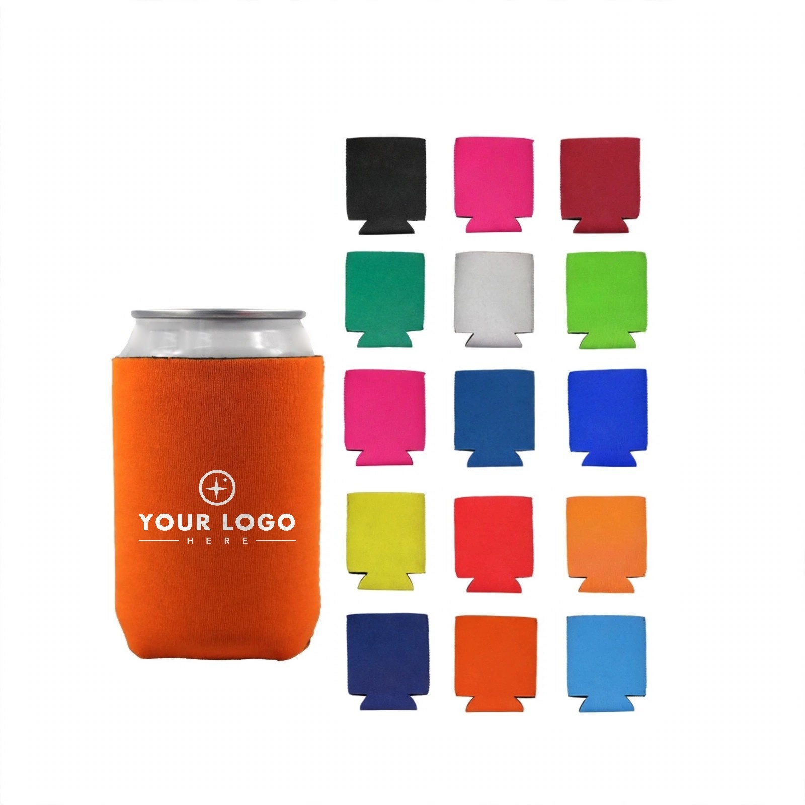 12 Oz. Collapsible Foam Can Cooler With Bottom Imprint