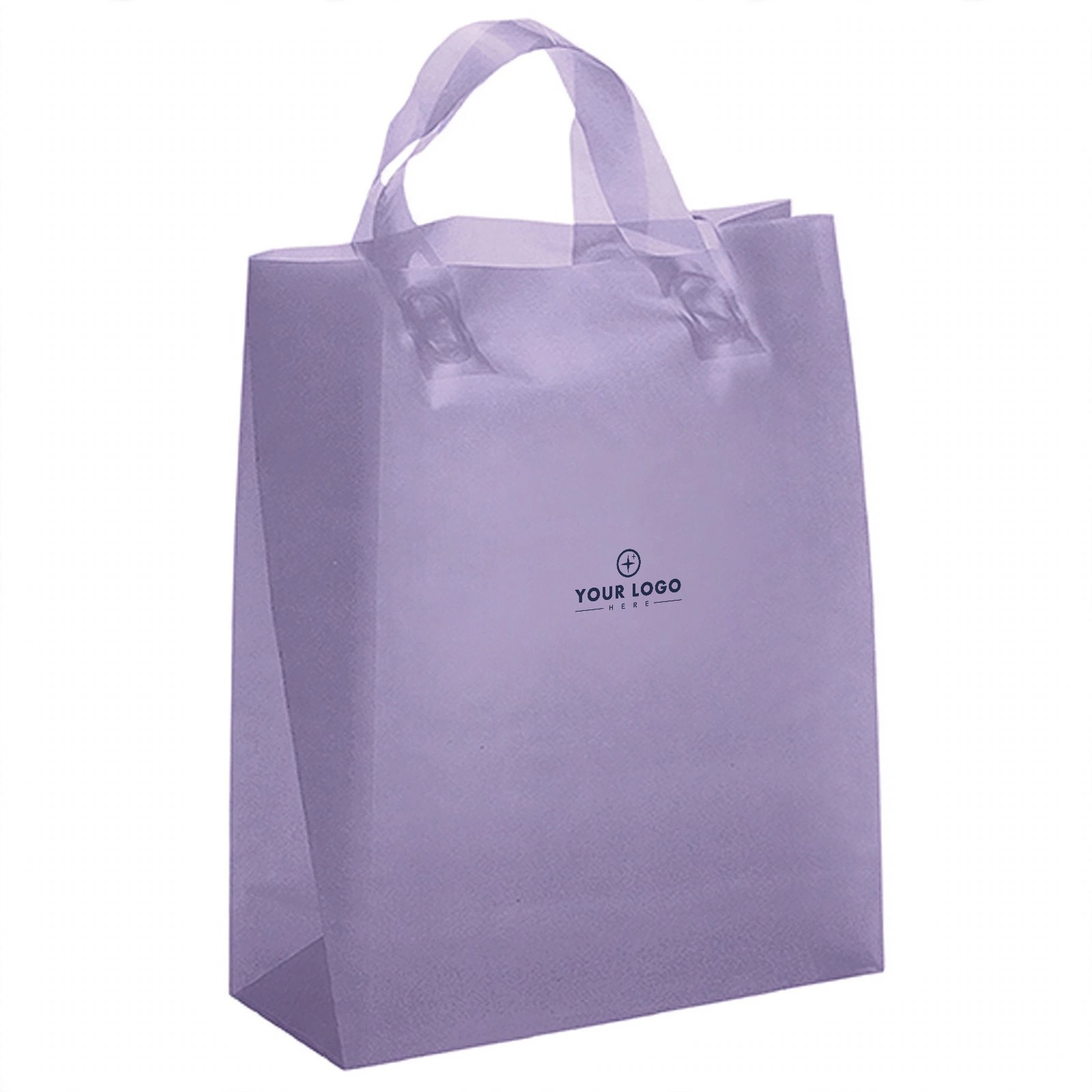 Frosted Translucent Plastic Shopper Bag