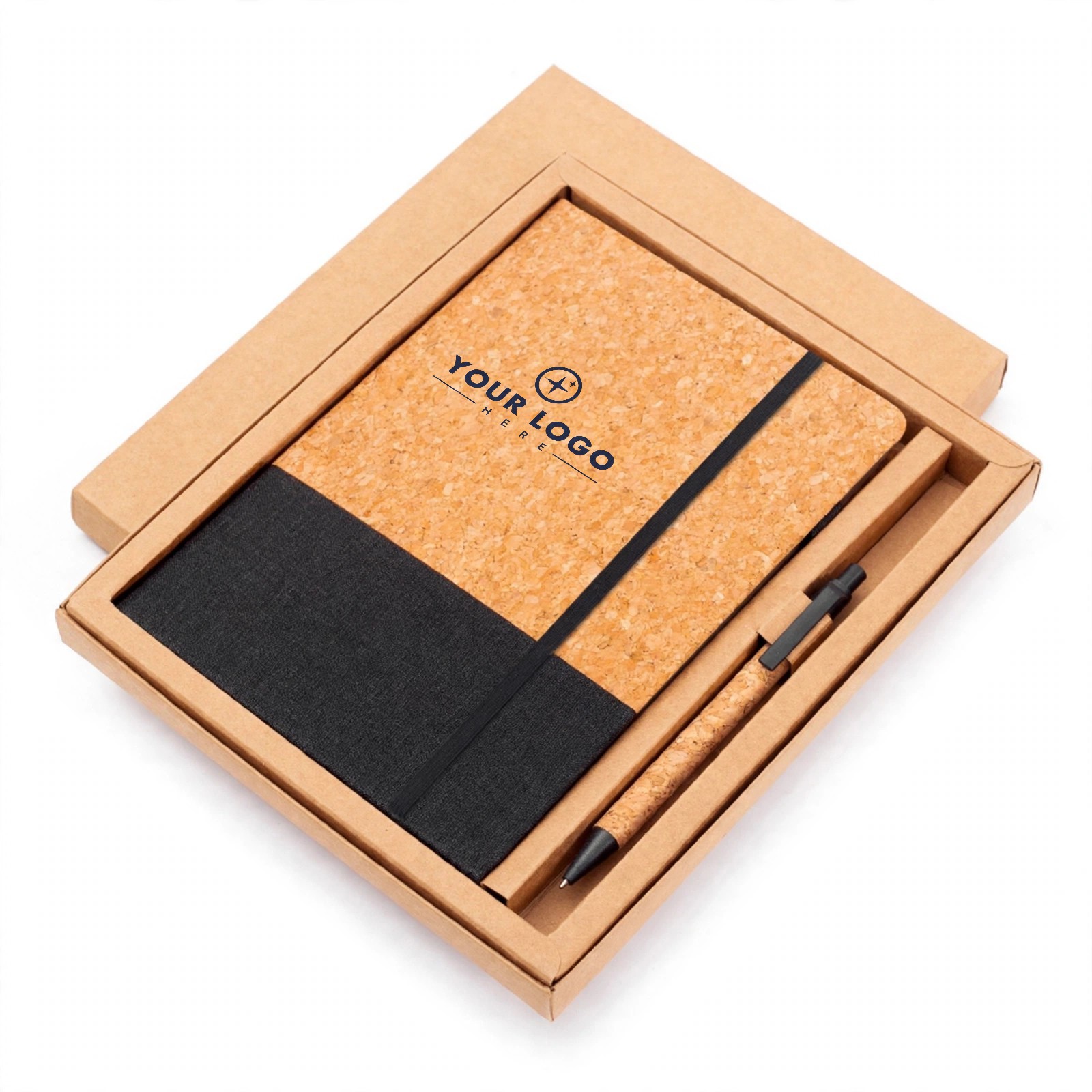 Cork Notebook and Pen Gift Set