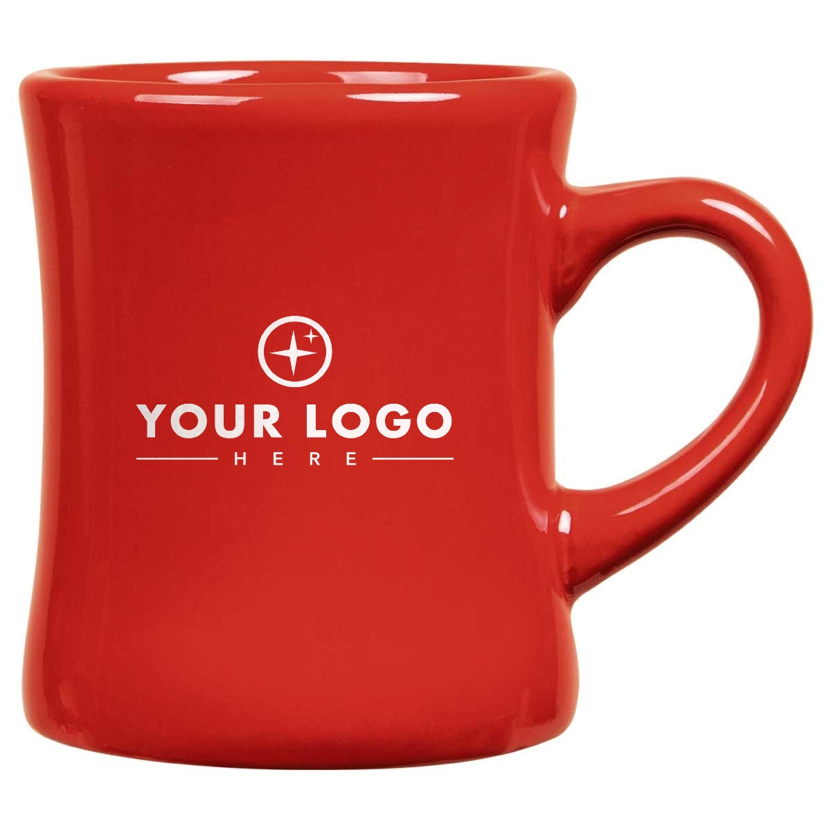 10 Oz. Curvy Ceramic Diner Mug