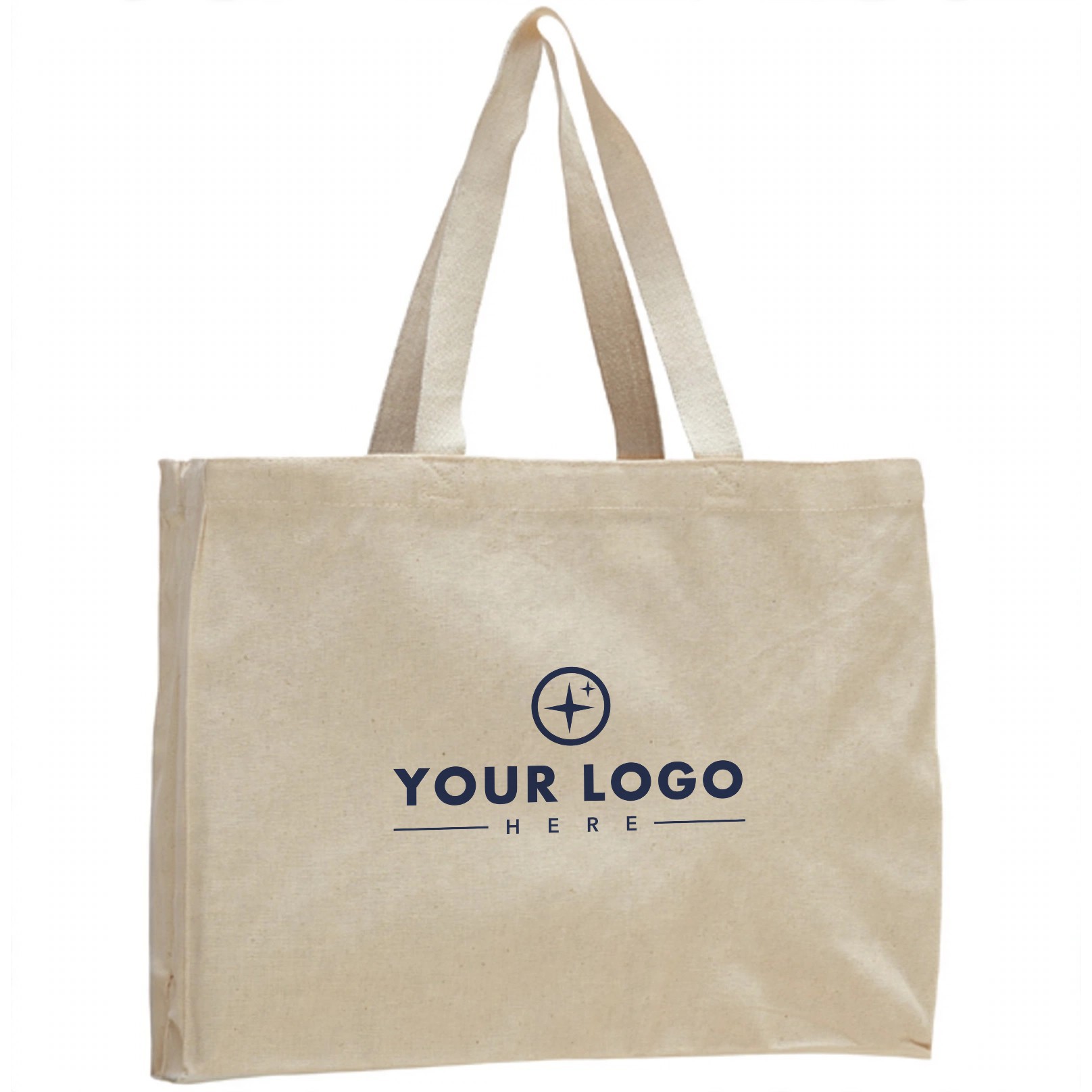 18" x 15" Cotton Tote Bag With Gusset
