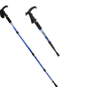 T-Shaped Telescopic Walking Stick - Black/Blue
