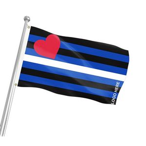 Leather Pride Flags - Black/Blue/Red/White