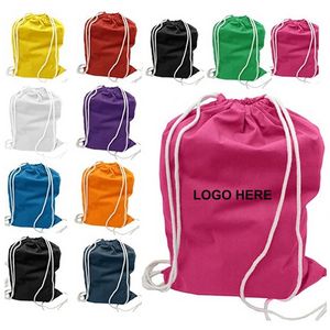 Canvas Drawstring Backpack - Yellow