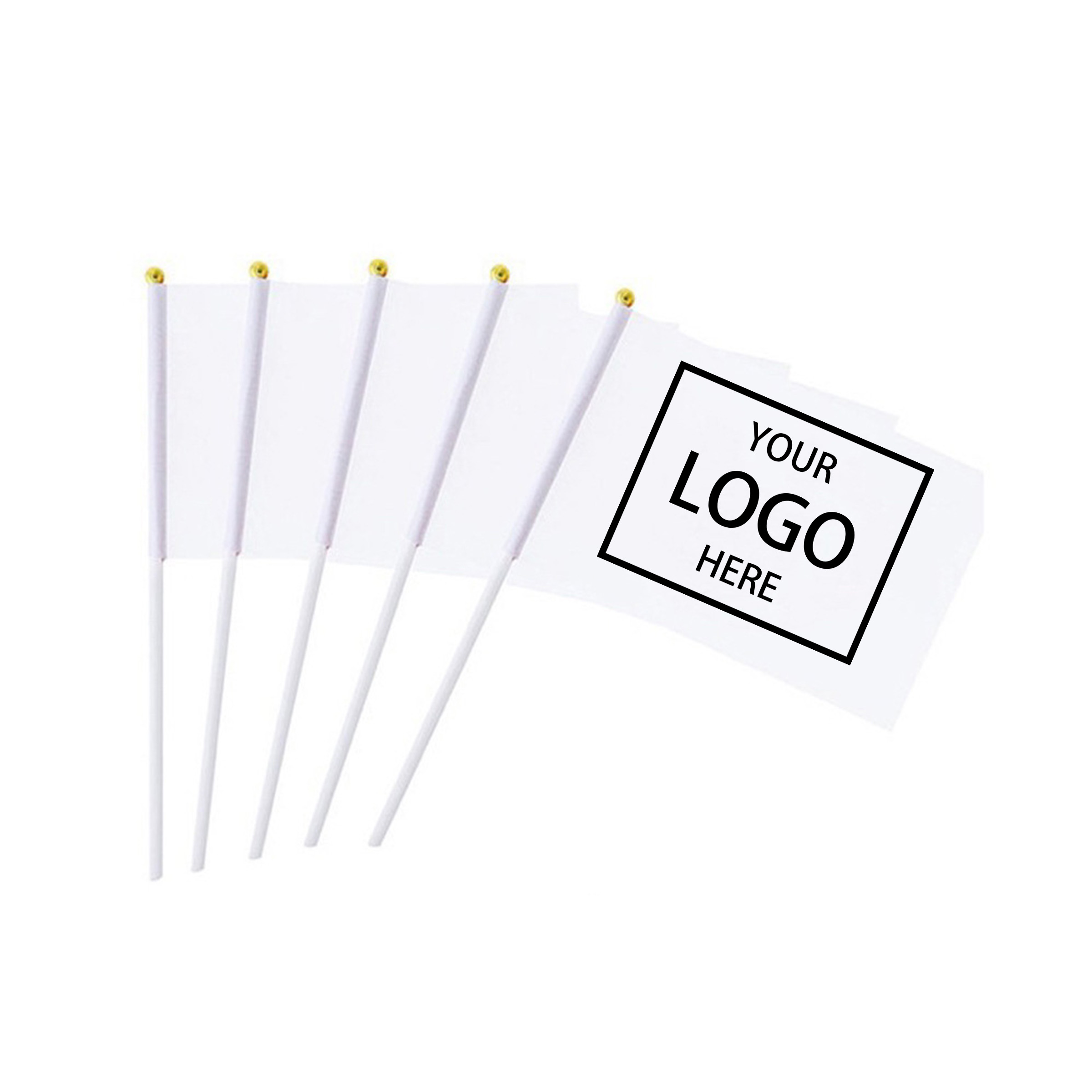 Polyester Hand Waving Flags - Pink