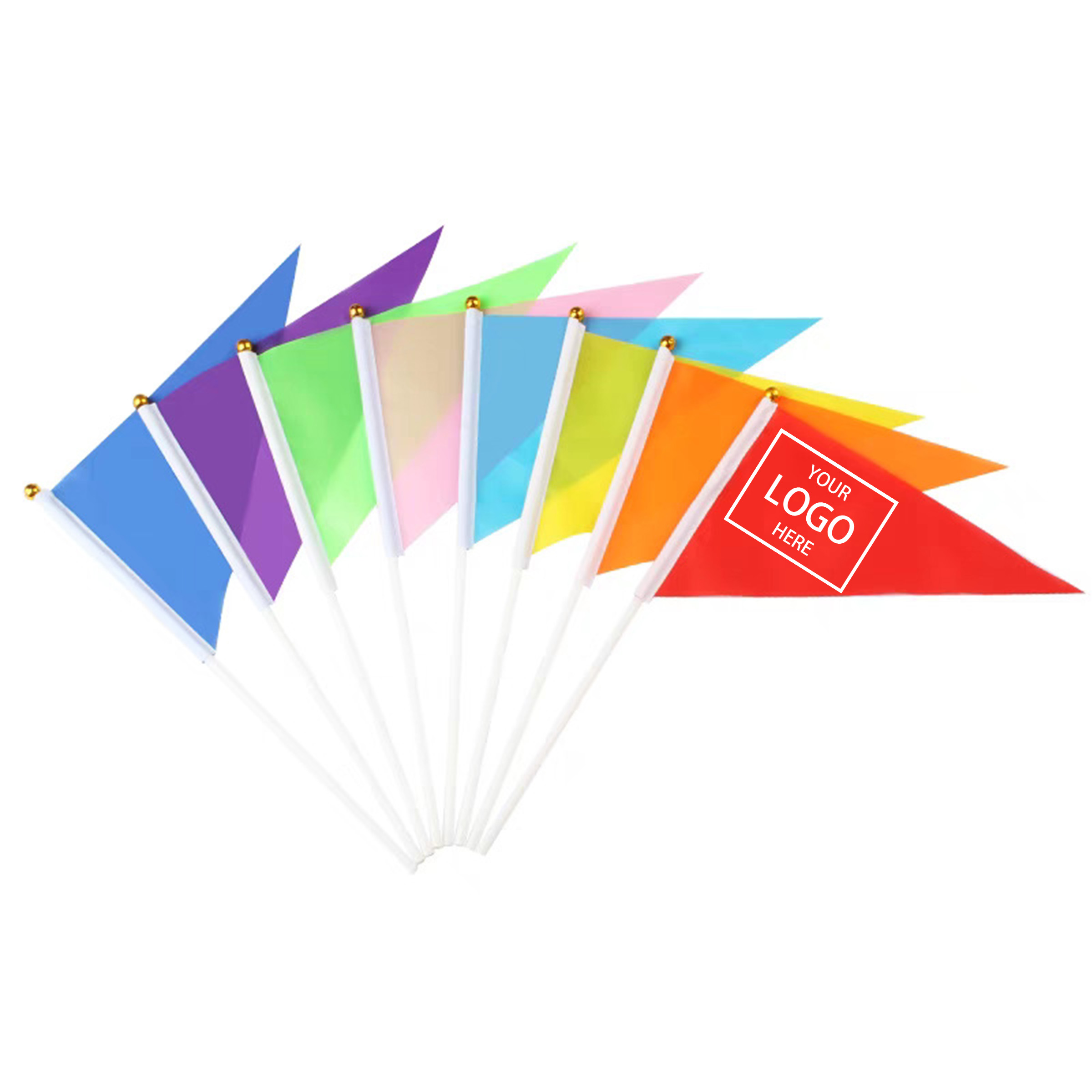 Triangle Hand Flags - Red