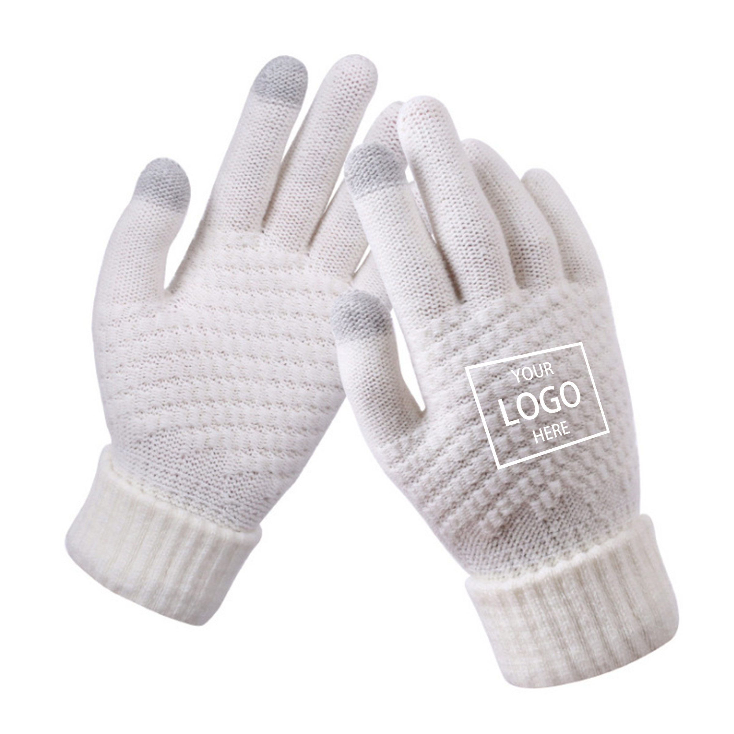 Touch Screen Knit Gloves - Red