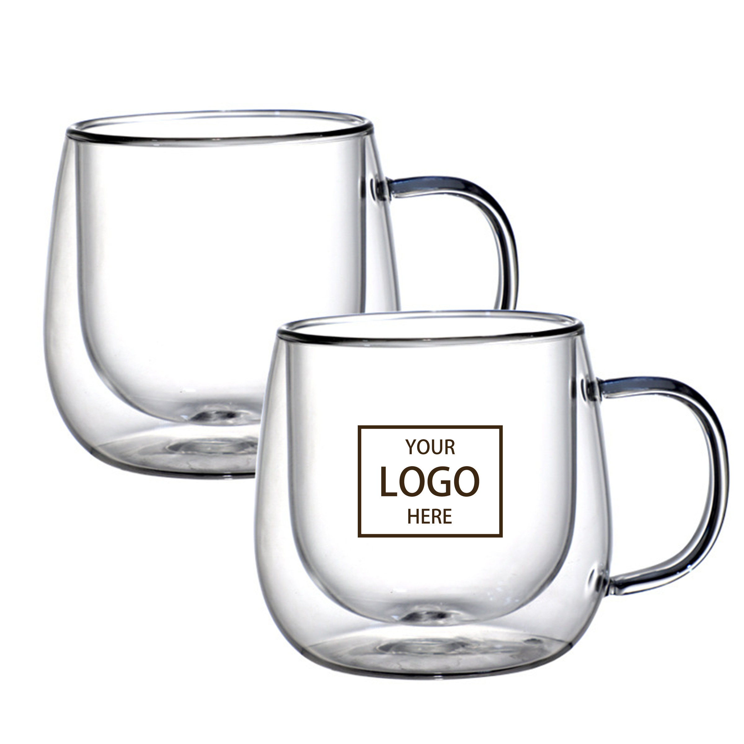 Double-walled glass coffee cup
