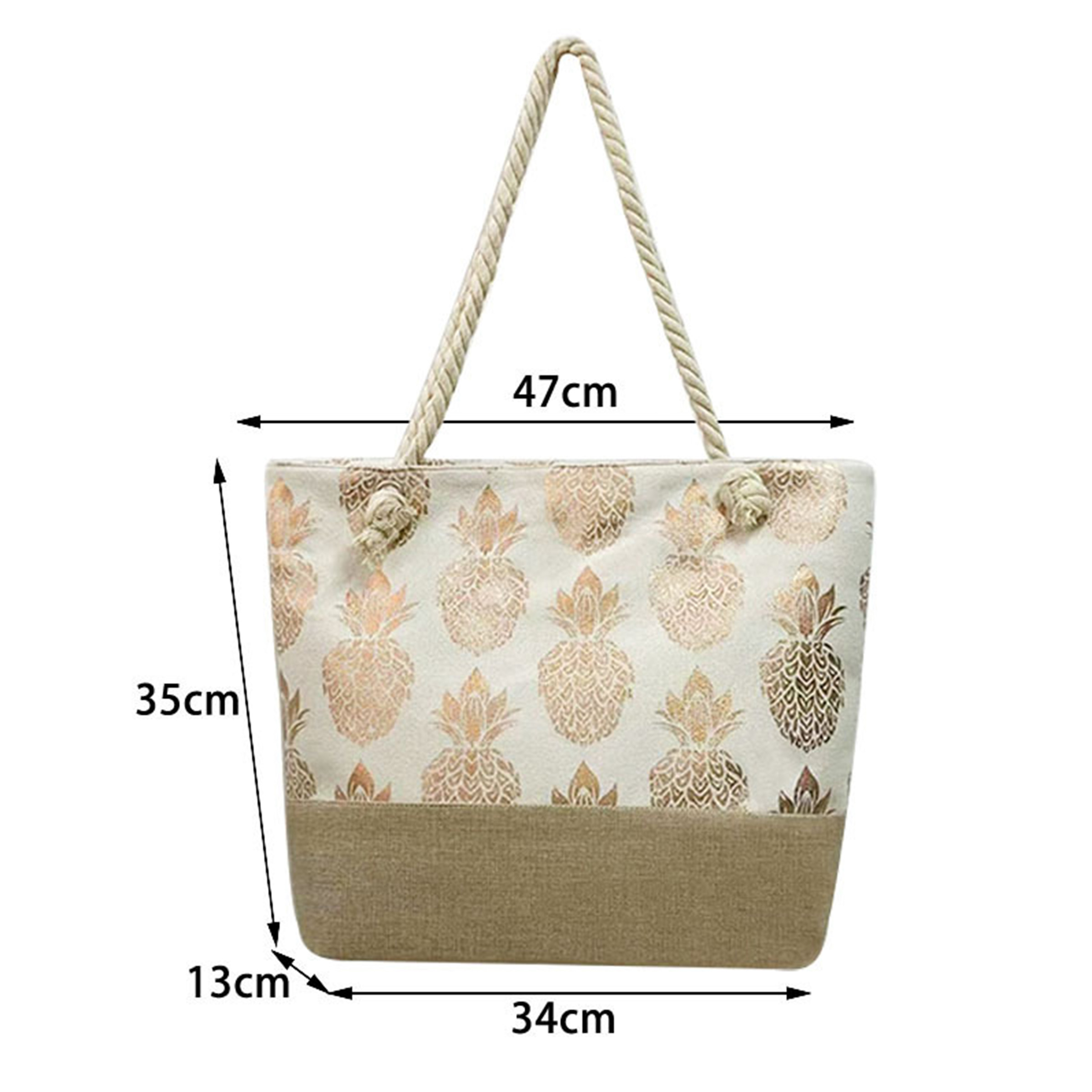 Patchwork Canvas Beach Tote Bag