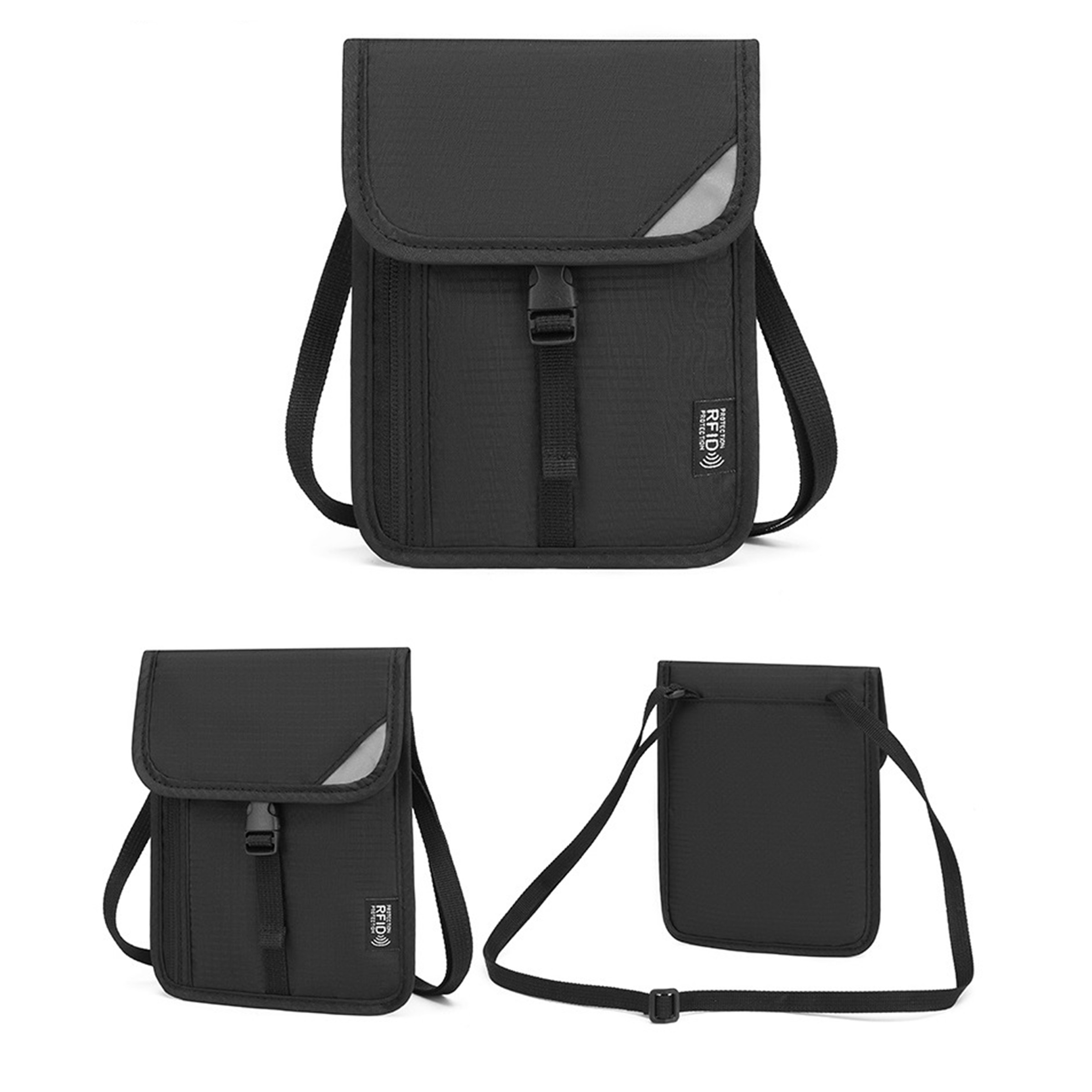 RFID Oxford Passport Neck Pouch