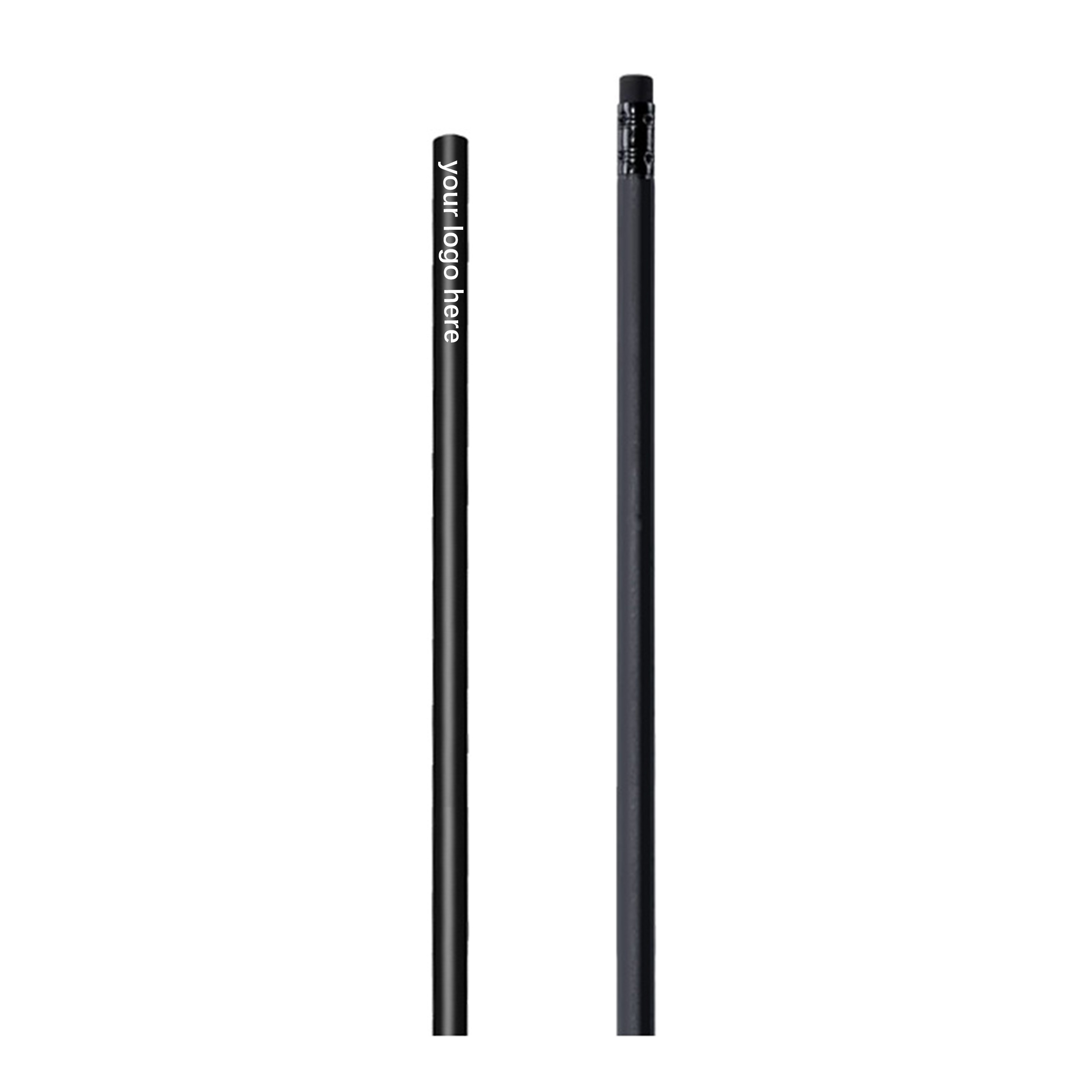 Black Wood Round Pencil - Black