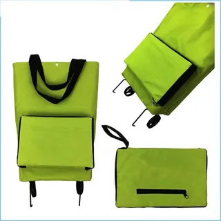 Folding Two Wheels Lightness Shopping Trolley Bag