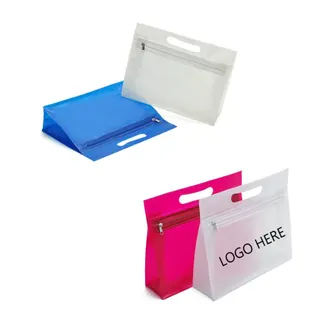 Vinyl Travel Pouch w/Zipper