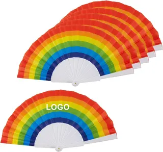 Rainbow Folding Fan