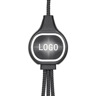 Long 3-in-1 Charging Cable Light Up Logo